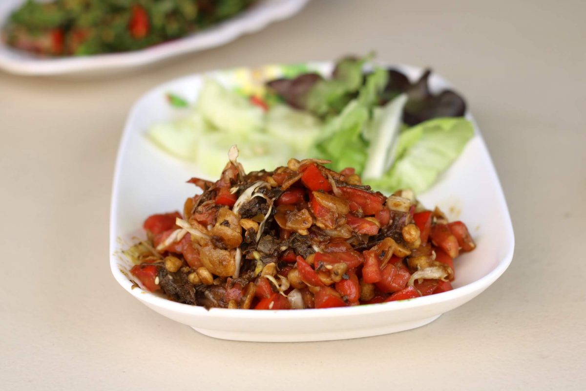 Tea Leaf Salad at Nong Bee Burmese Library - Thai Street Food ...